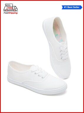 ✨ Womens Canvas Slip On Sneakers Breathable Floral Lining Tennis Shoes